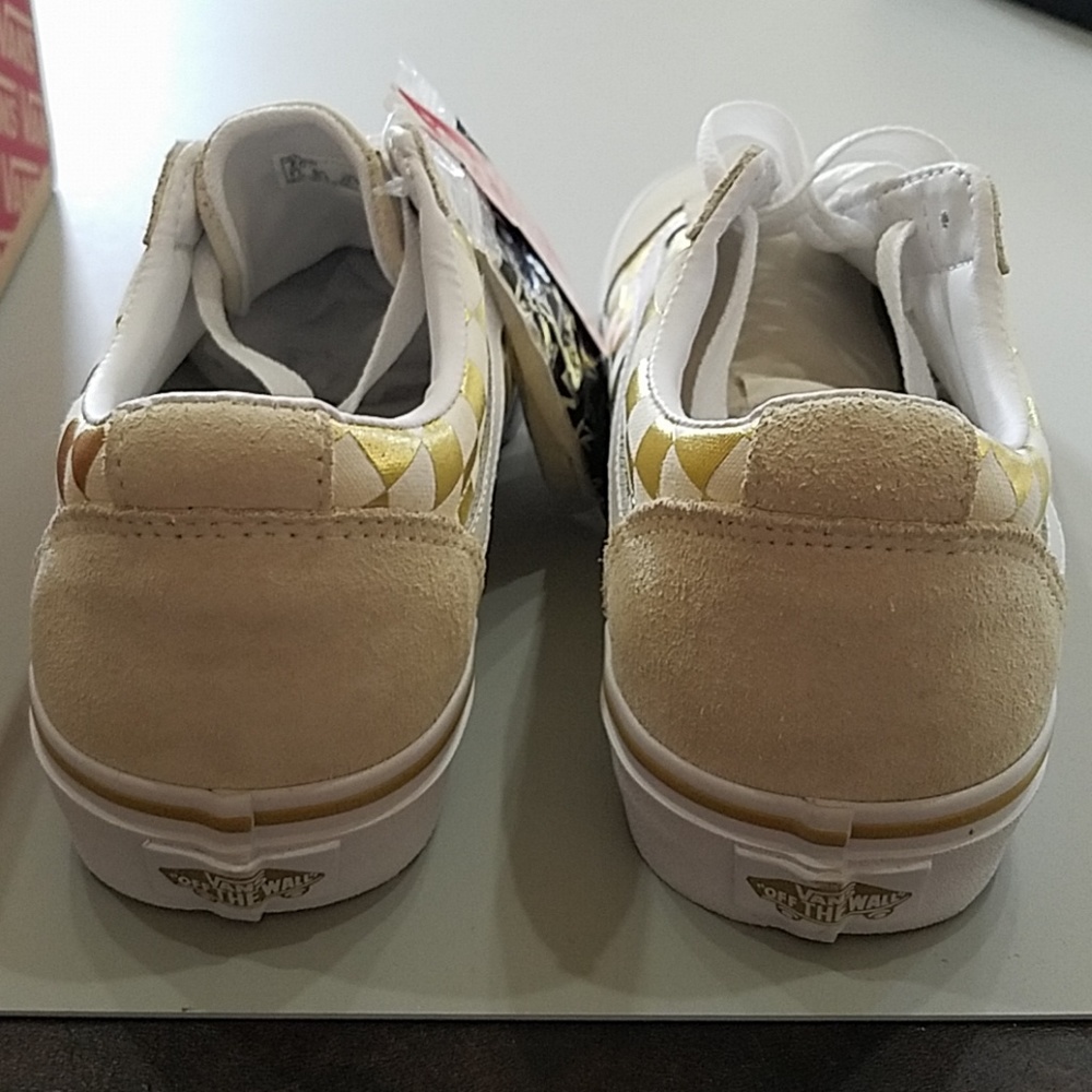 ward checkerboard off white and gold vans - Picture 3 of 5